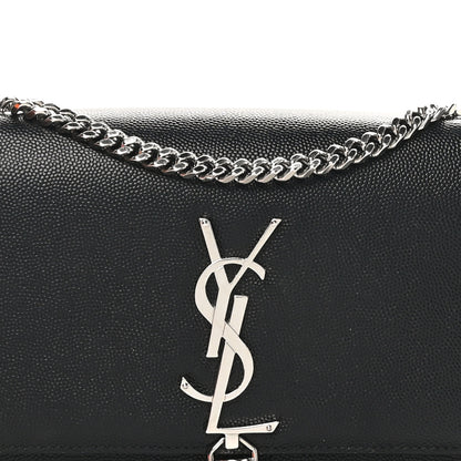 Saint Laurent Grain De Poudre Small Classic Monogram Kate Tassel Satchel Black 8 of 11