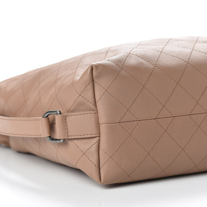 Chanel Calfskin Stitched Large Hobo Dark Beige 7 of 13