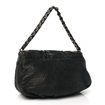 Fendi Crinkled Lambskin Mia Shoulder Flap Black 3 of 11