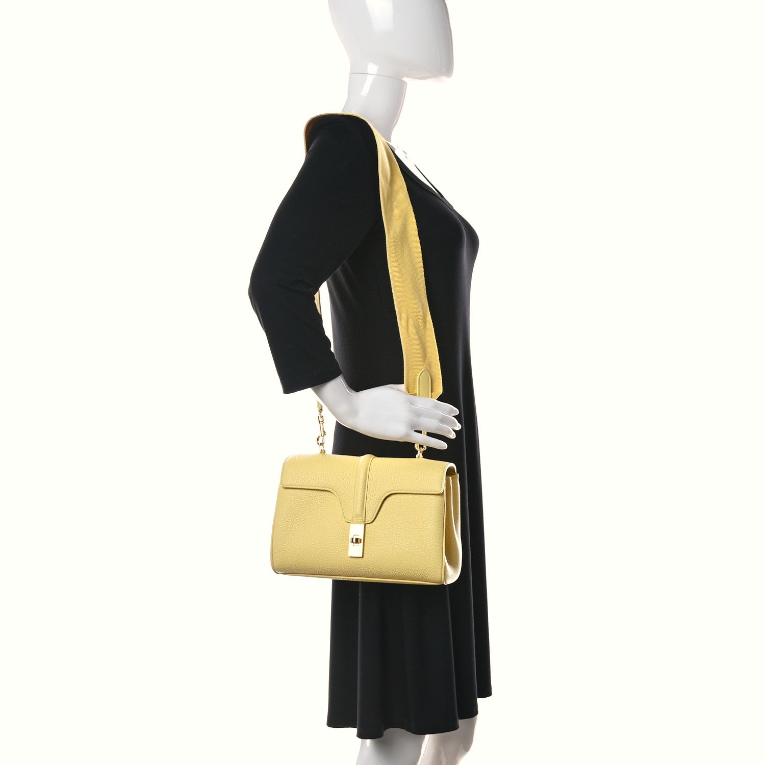 Celine Grained Calfskin Teen Soft 16 Shoulder Bag Acacla 2 of 11