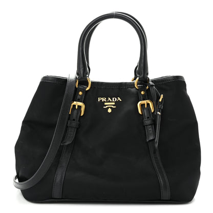 Prada Tessuto Nylon Soft Calf Tote Black 1 of 13