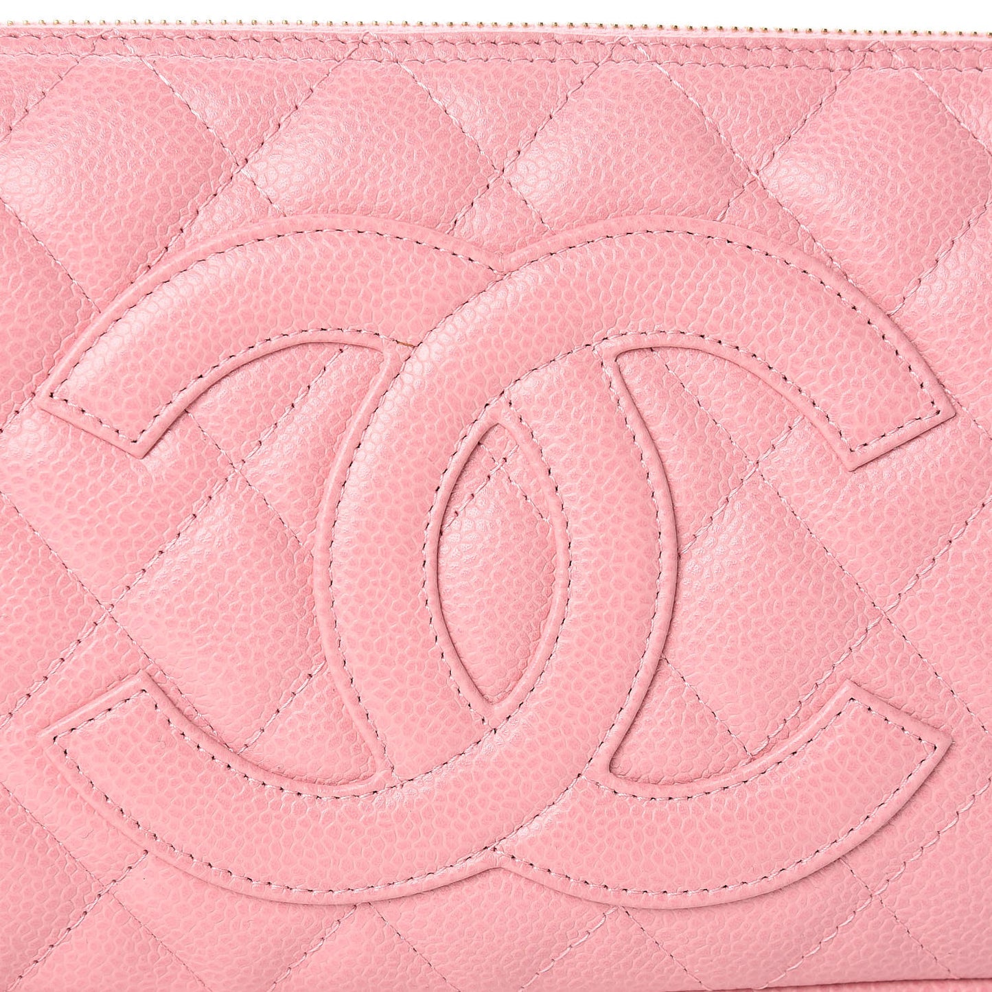 Caviar Quilted Pochette Pink