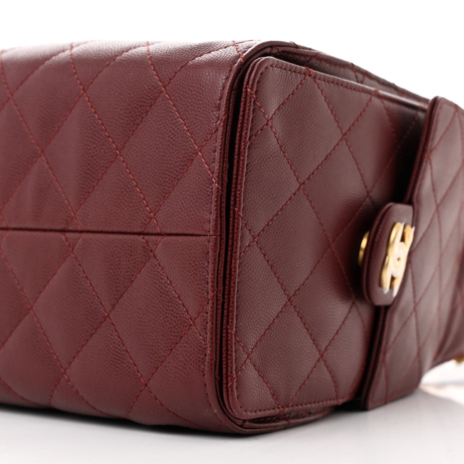 Chanel Caviar Quilted Small Chanel 25 Handbag Burgundy 10 of 10