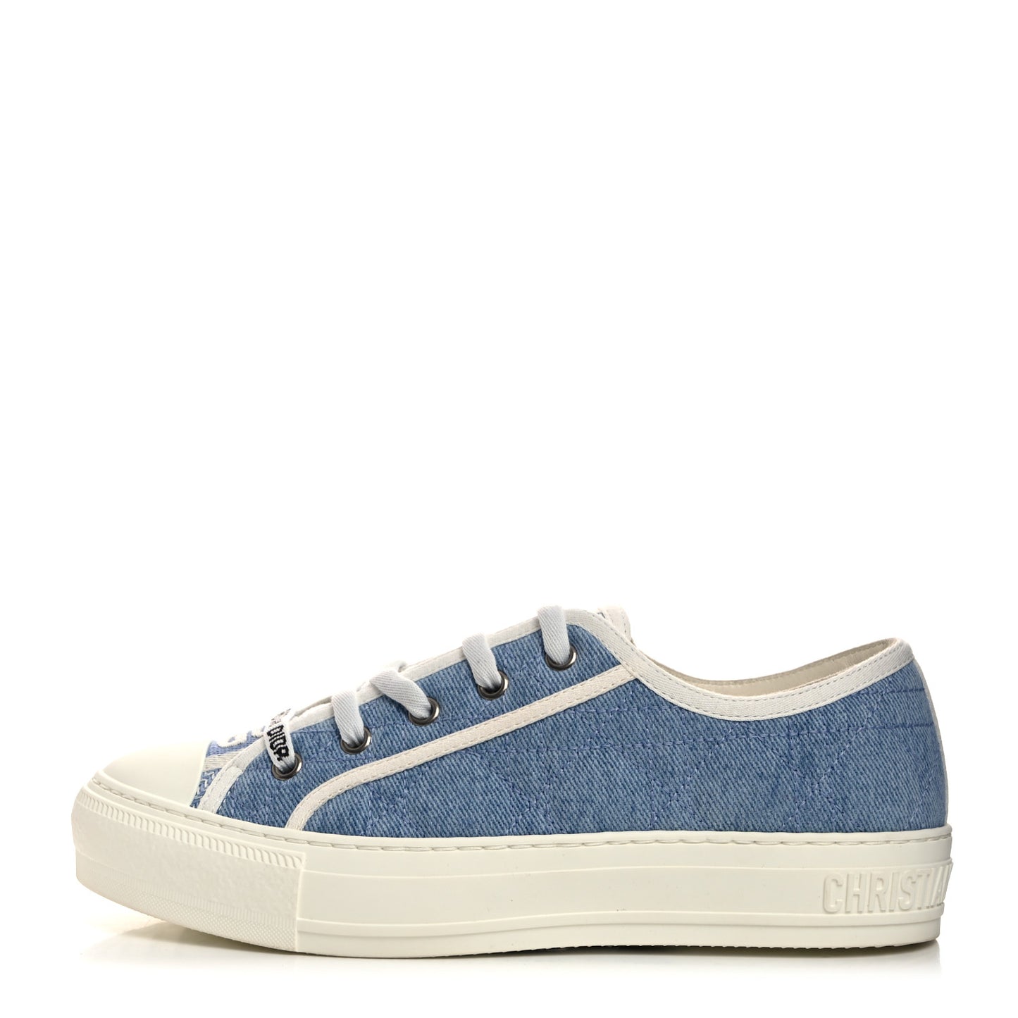 Denim Cannage Walk'N'Dior Low Top Sneakers 37 Dynamic Blue