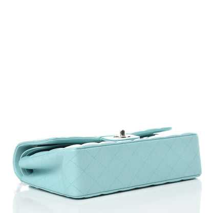 Chanel Caviar Quilted Medium Double Flap Light Blue 4 of 10