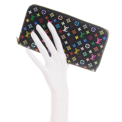Louis Vuitton Monogram Multicolor Zippy Wallet Black Grenade 2 of 7