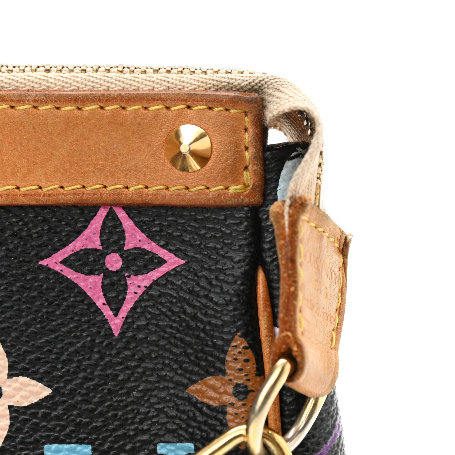 Louis Vuitton Monogram Multicolor Pochette Accessories Black 12 of 14
