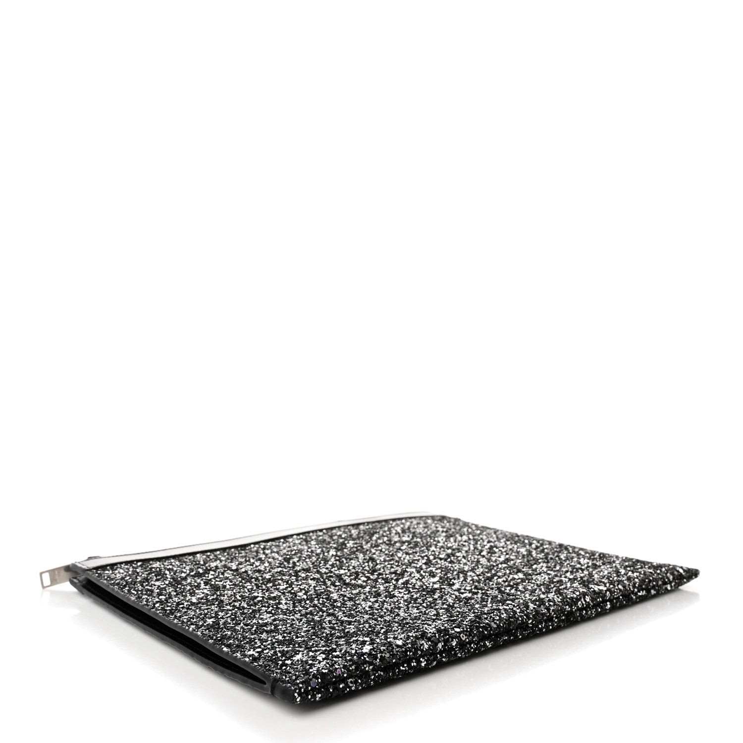 Saint Laurent Calfskin Glitter Zipped Tablet Holder Black 4 of 8