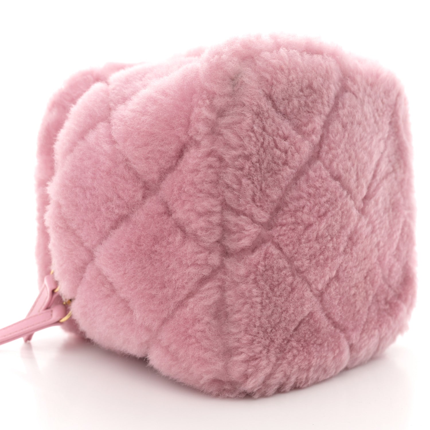 Chanel Shearling Lambskin Quilted Small CC Vanity Case Pink 10 of 11