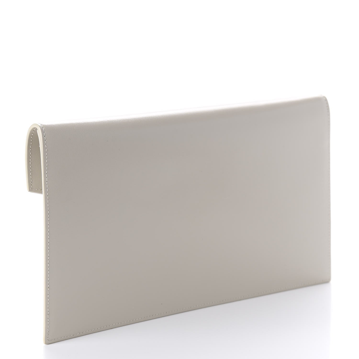Saint Laurent Smooth Shiny Calfskin Medium Uptown Pouch Crema Soft 3 of 9
