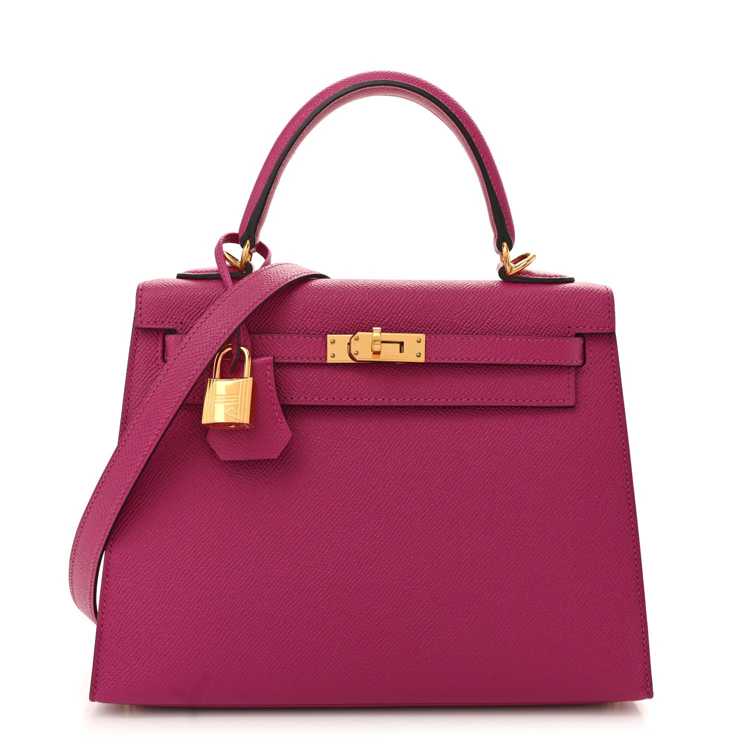 Hermes Epsom Horseshoe Kelly Sellier 25 Rose Pourpre Anemone 1 of 15