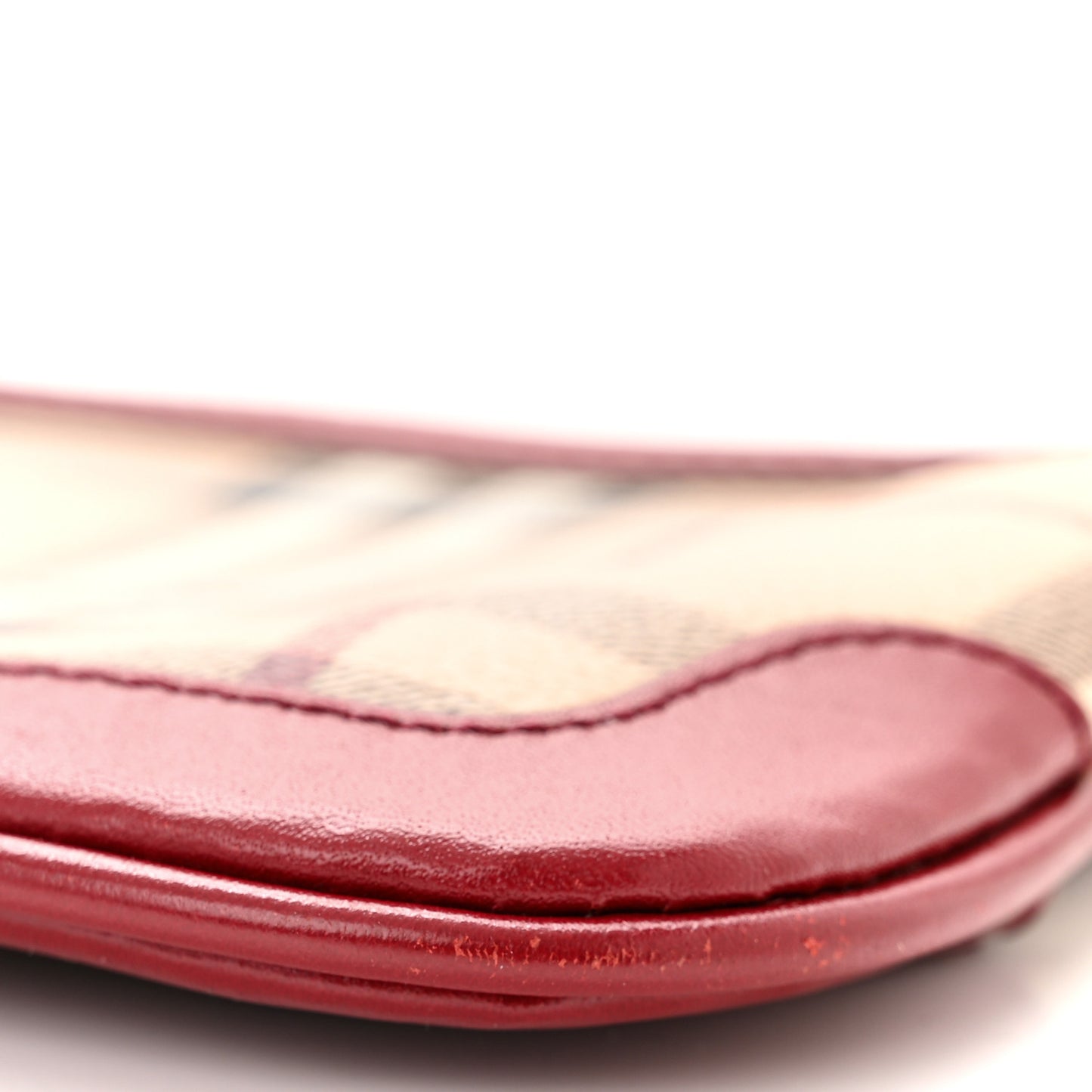 Haymarket Check Small Peyton Crossbody Clutch Bag Military Red