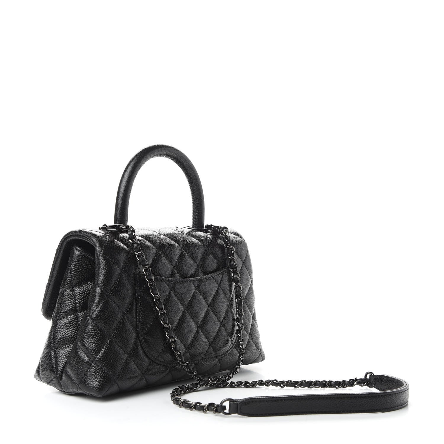 Chanel Caviar Quilted Mini Coco Handle Flap So Black 3 of 9
