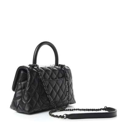 Chanel Caviar Quilted Mini Coco Handle Flap So Black 3 of 9