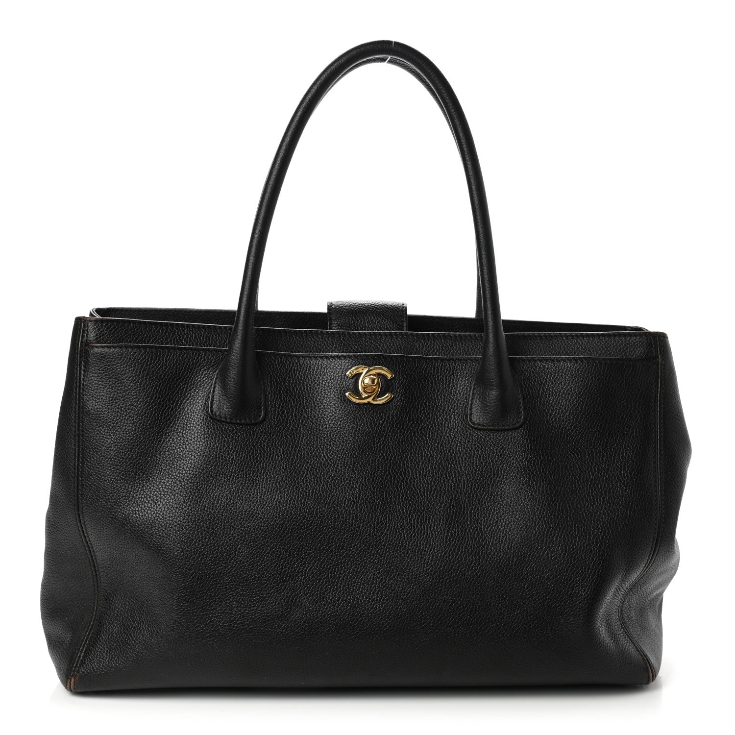 Chanel Calfskin Cerf Executive Shopper Tote Black 1 of 16