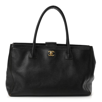 Chanel Calfskin Cerf Executive Shopper Tote Black 1 of 16