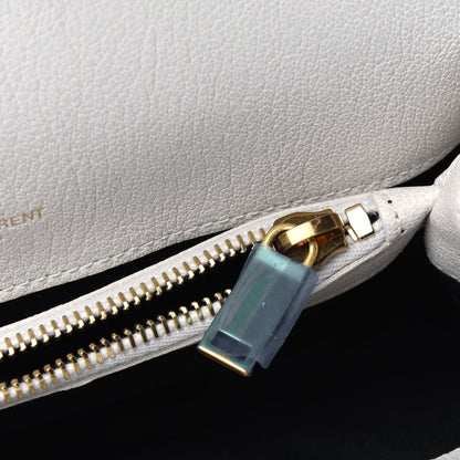 Saint Laurent Sheepskin Matelasse Chevron Monogram Medium College Bag Crema Soft 10 of 23