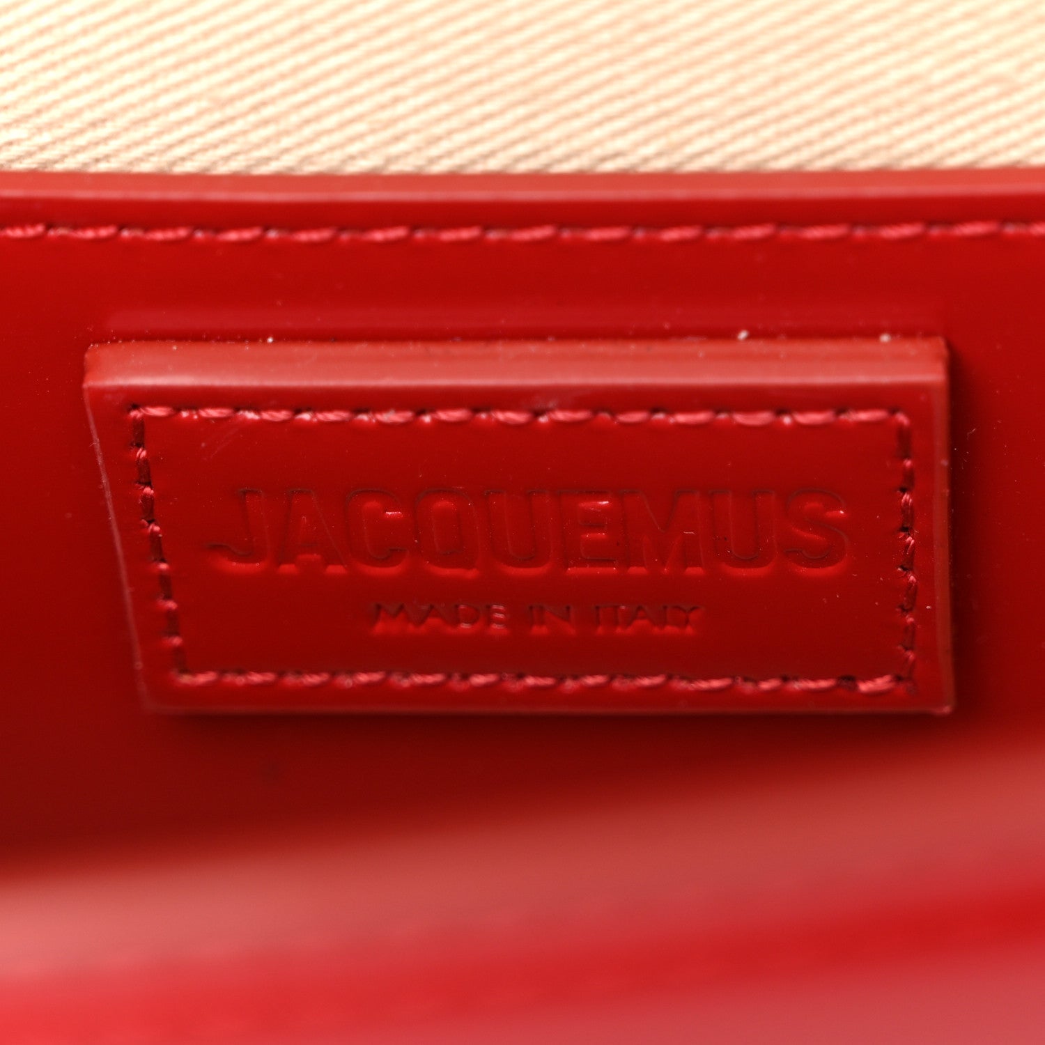 Jacquemus Glazed Calfskin Le Bambino Long Red 6 of 11
