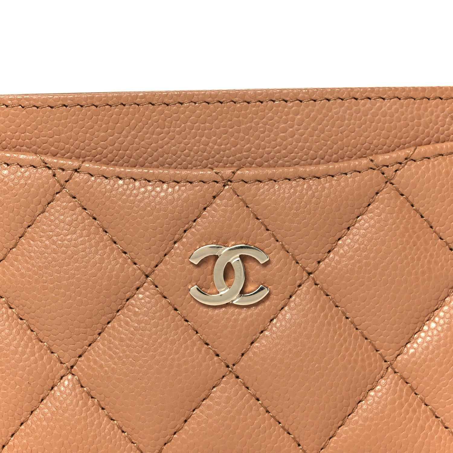 Chanel Caviar Quilted Card Holder Brown 9 of 10