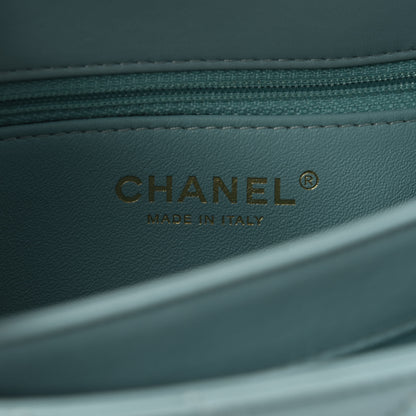 Chanel Lambskin Chevron Quilted Medium Trendy CC Flap Light Blue 8 of 10