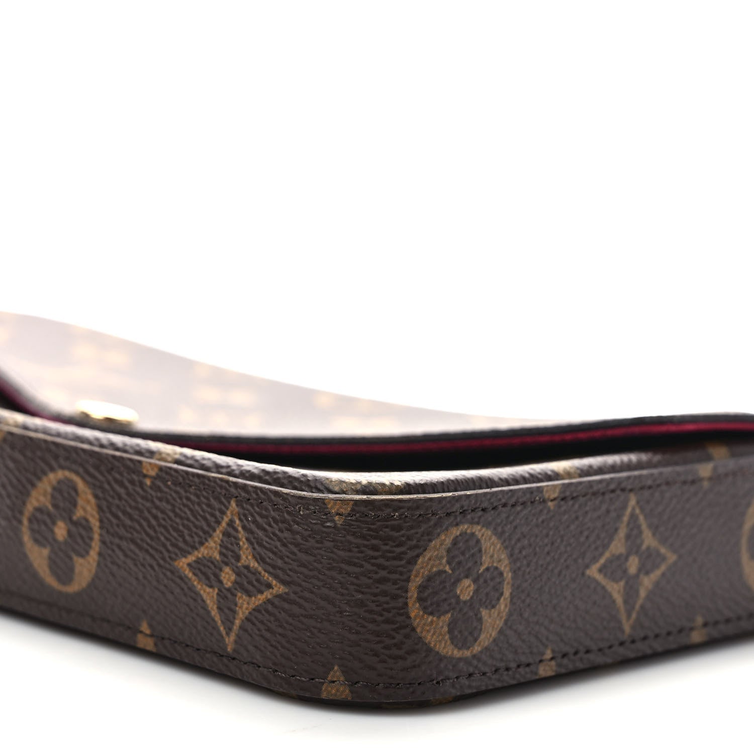 Louis Vuitton Monogram Pochette Felicie Chain Wallet Fuchsia 8 of 9