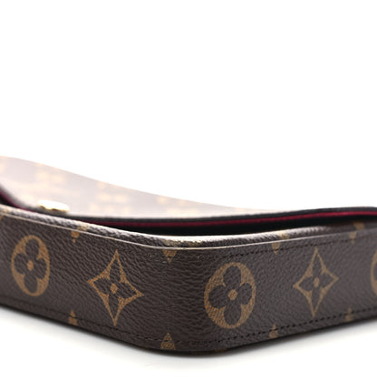 Louis Vuitton Monogram Pochette Felicie Chain Wallet Fuchsia 8 of 9