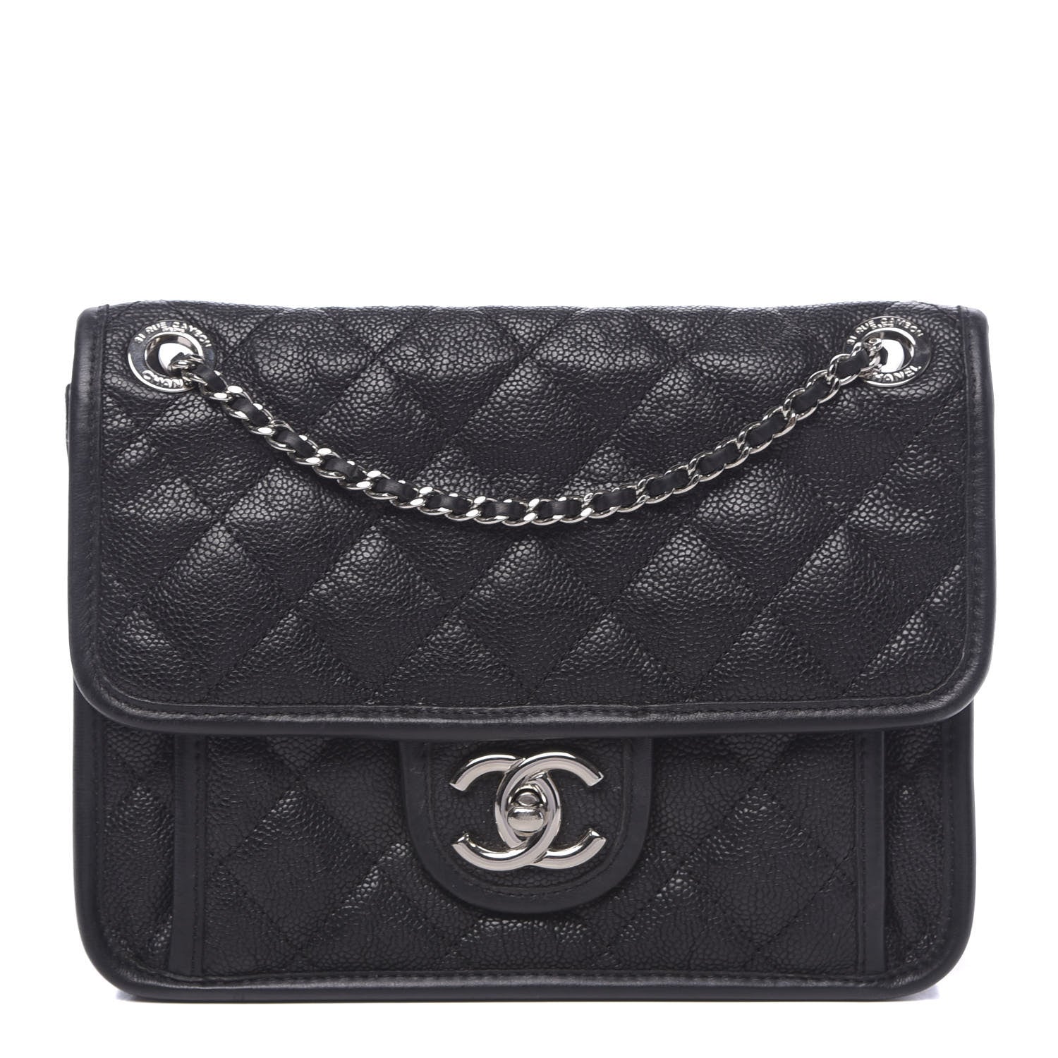 Chanel Caviar Quilted Mini French Riviera Flap Black 2 of 12