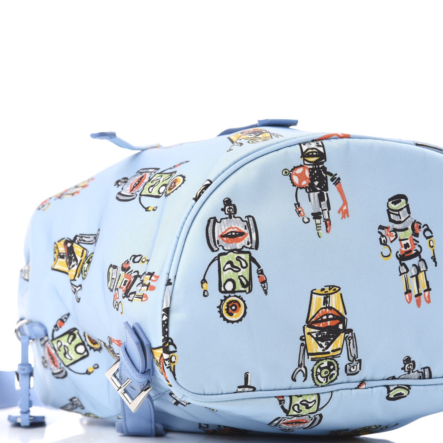 Prada Tessuto Nylon Saffiano Robot Cinch Backpack Astrale 5 of 10