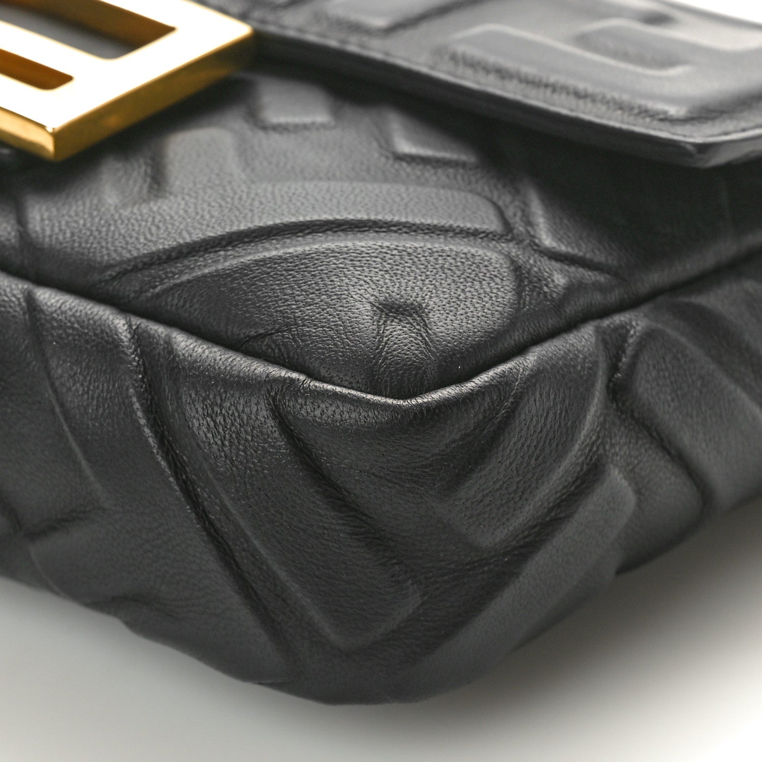Fendi Nappa FF 1974 Embossed Mini Baguette Black 10 of 10