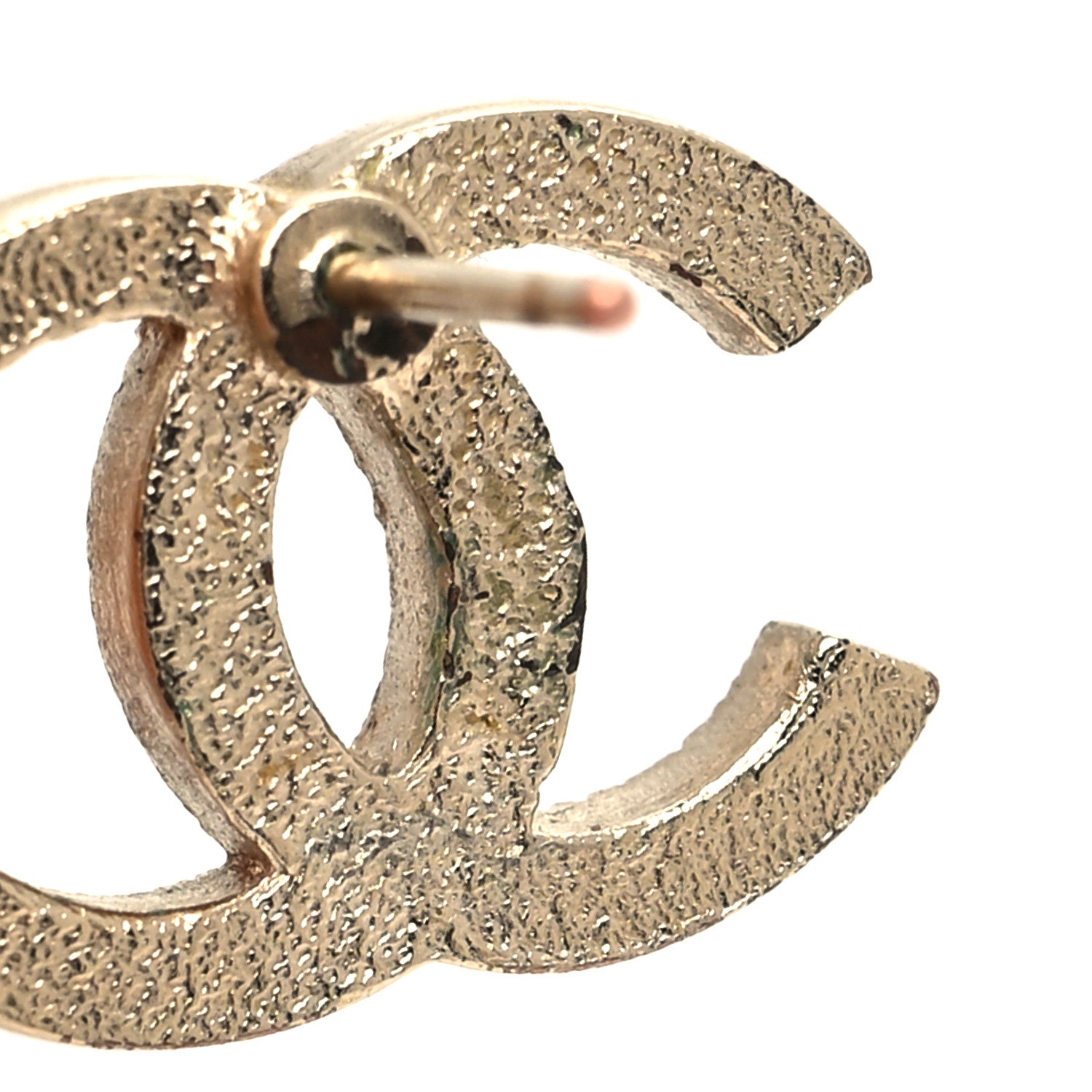 Chanel Crystal CC Earrings Gold 4 of 4