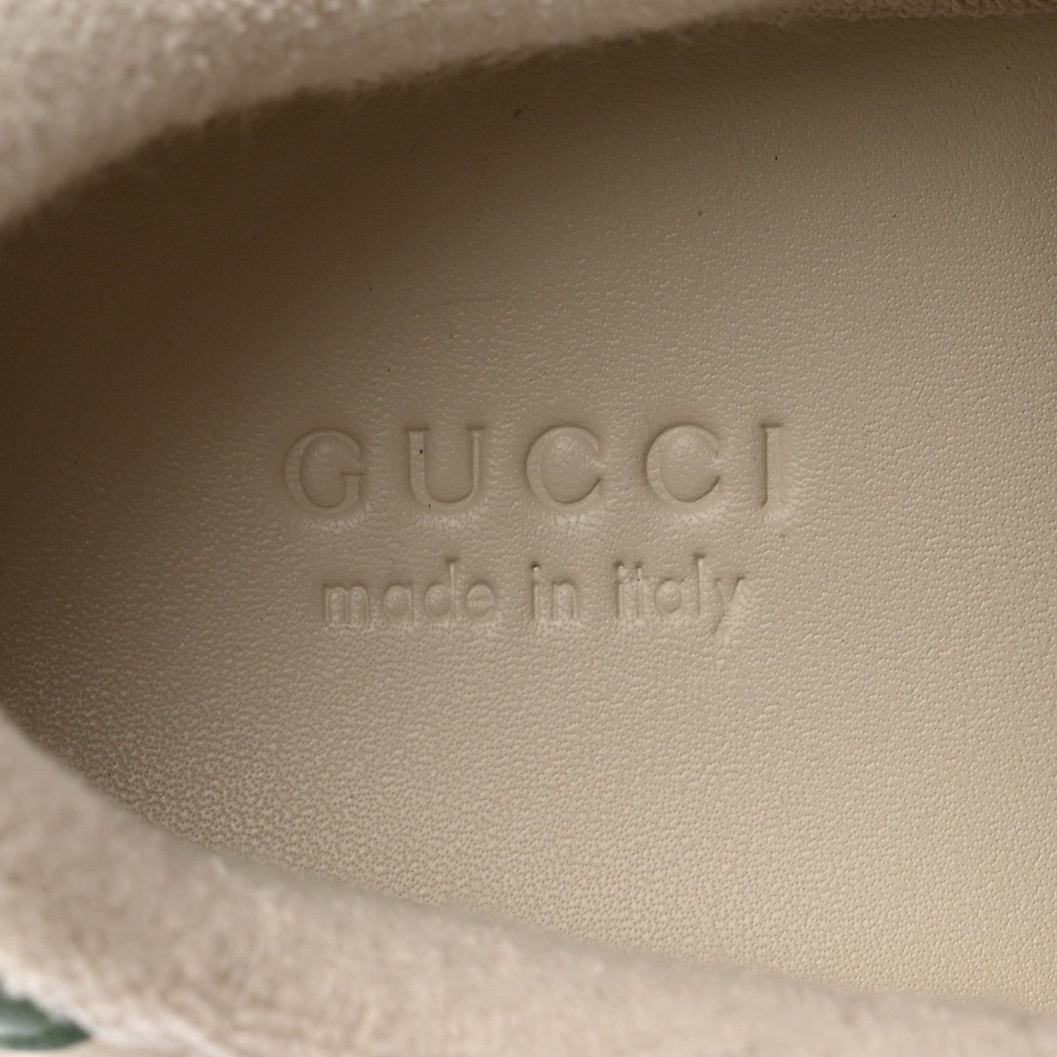 Gucci GG Monogram Nubuck Web Womens Screener Sneakers 37 New Sand Milk Vintage Green 8 of 21