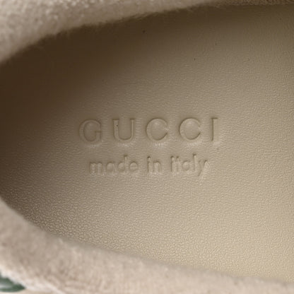 Gucci GG Monogram Nubuck Web Womens Screener Sneakers 37 New Sand Milk Vintage Green 8 of 21
