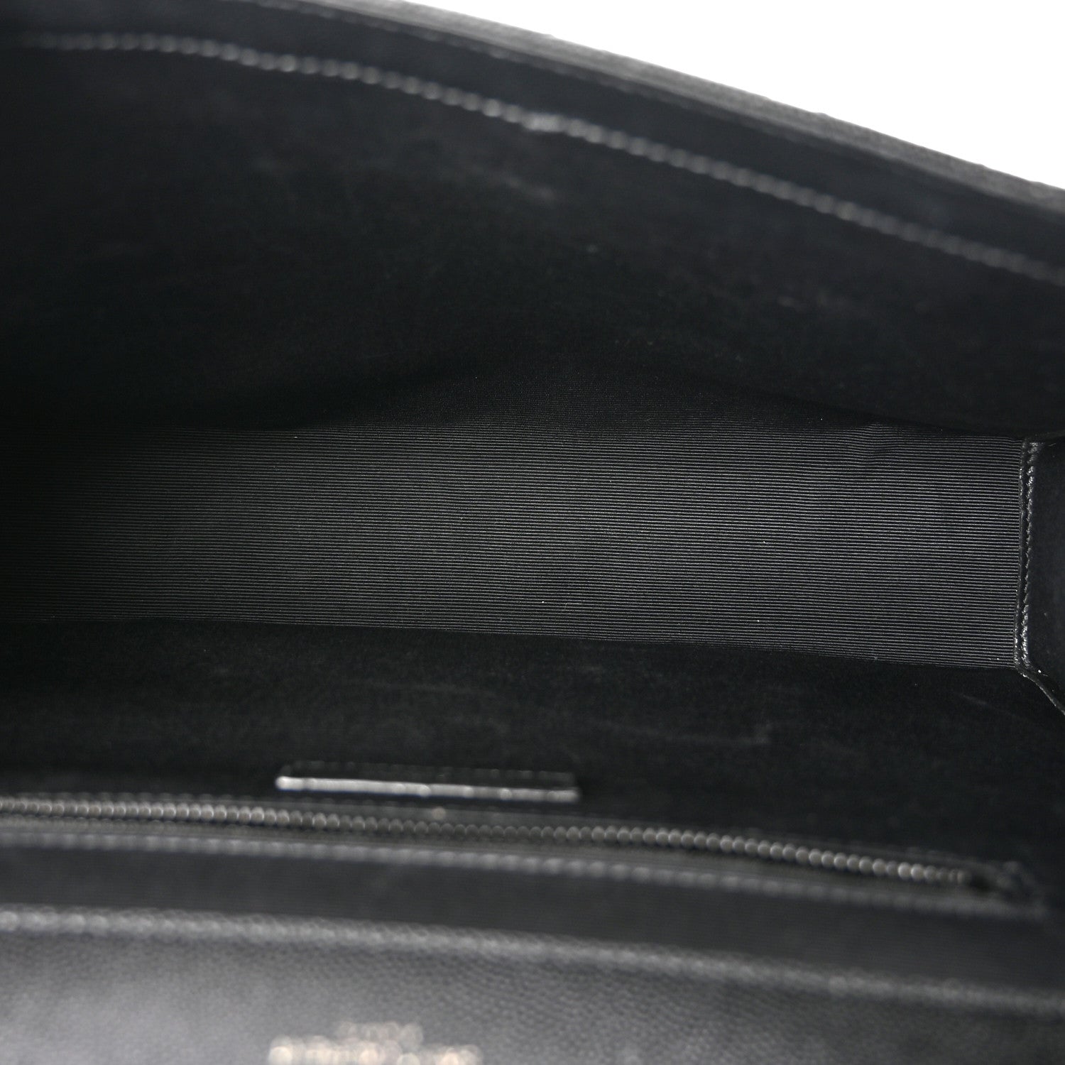 Saint Laurent Grain De Poudre Textured Mixed Matelasse Large Triquilt Monogram Monochrome Satchel Black 5 of 10