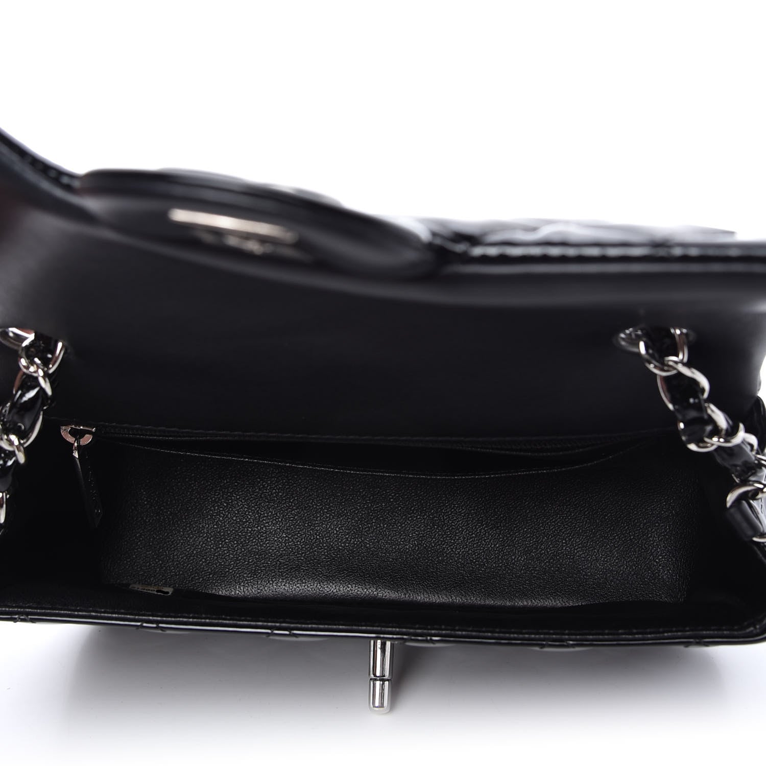 Chanel Patent Calfskin Quilted Mini Rectangular Flap Black 5 of 10