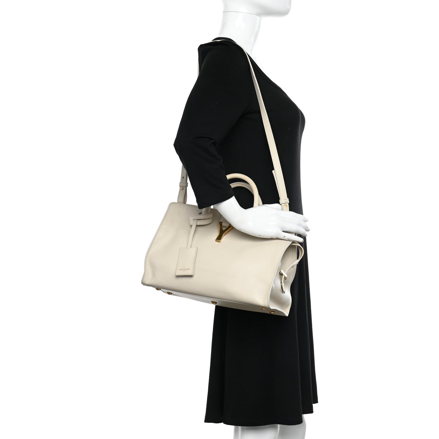 Calfskin Small Classic Y Cabas Beige