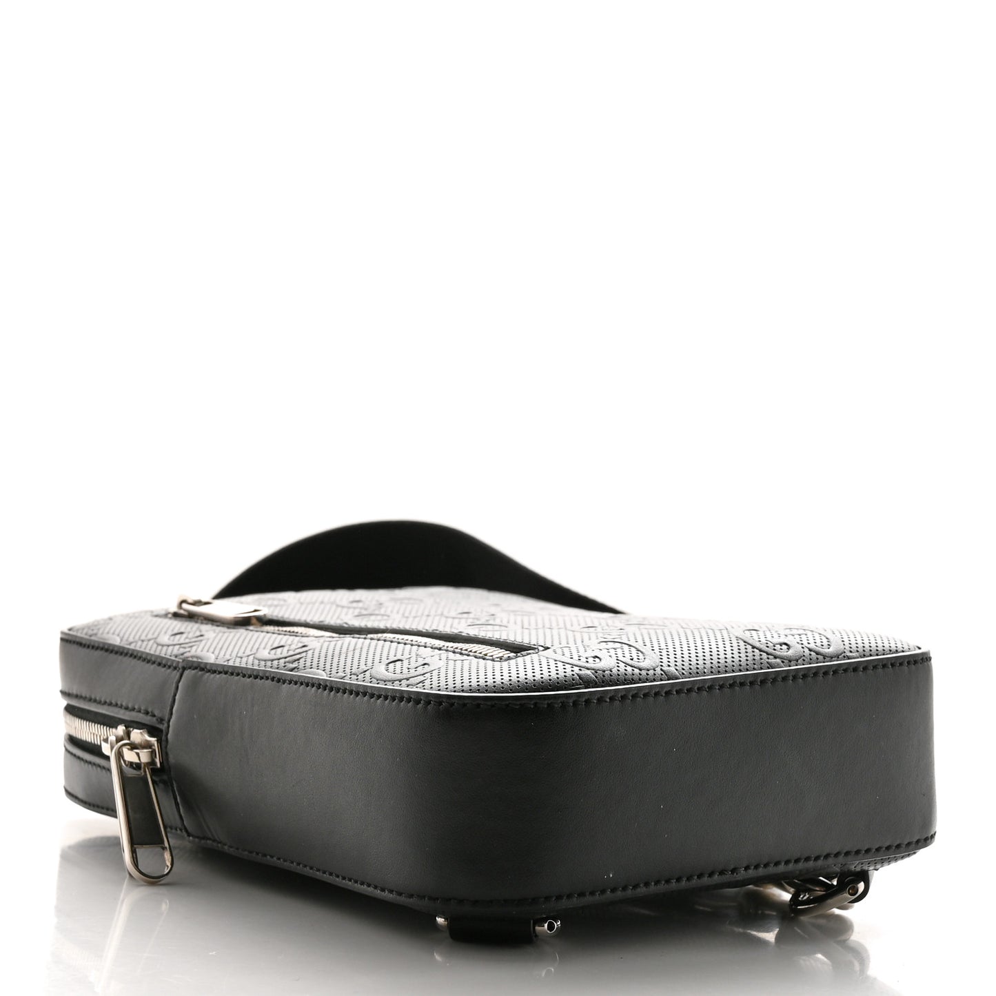 Calfskin GG Tennis Embossed Sling Backpack Black