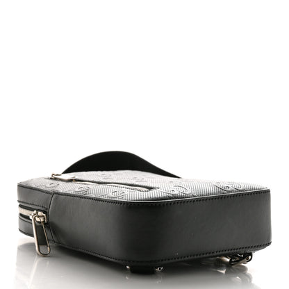 Gucci Calfskin GG Tennis Embossed Sling Backpack Black 4 of 9