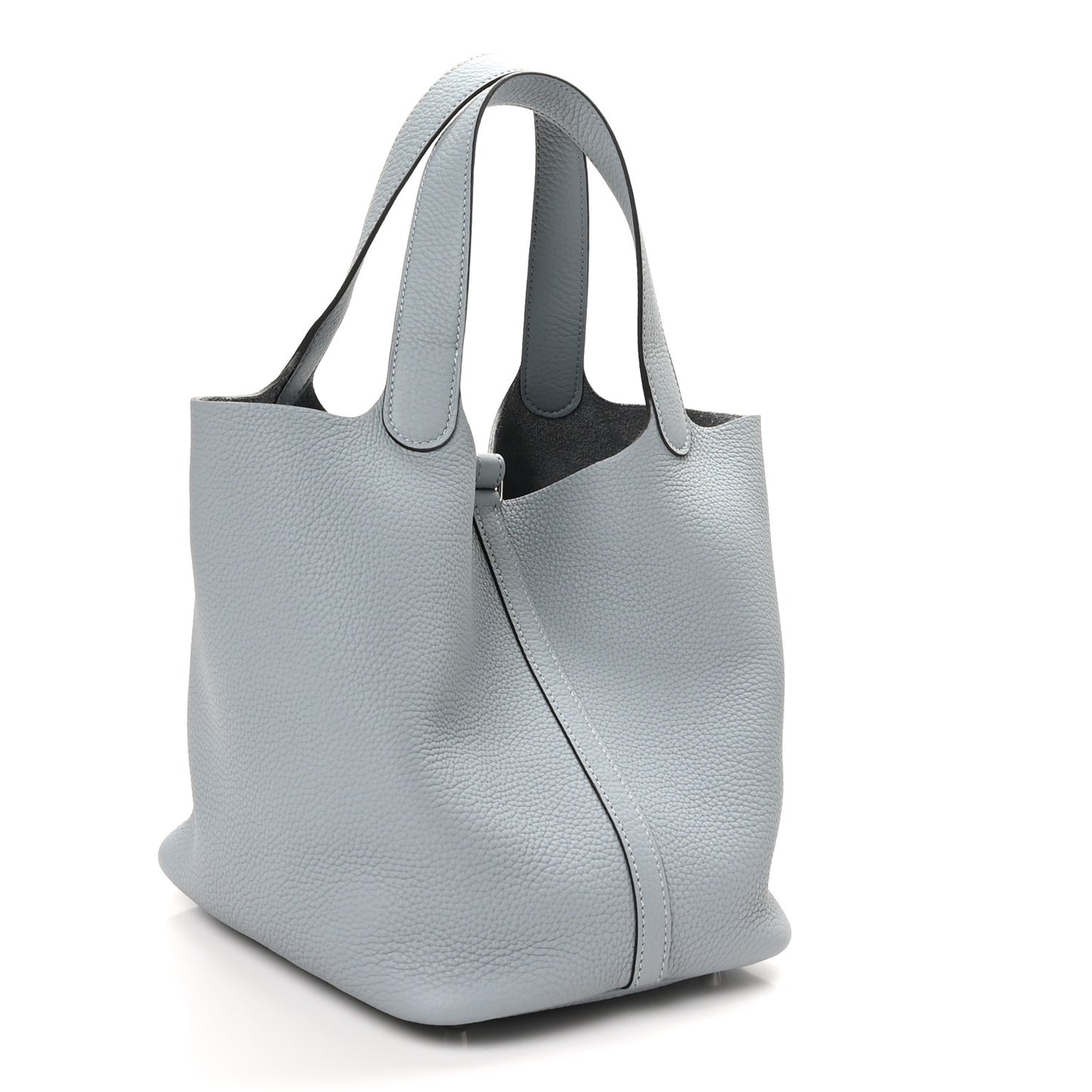 Taurillon Clemence Picotin Lock 22 MM Gris Pantin