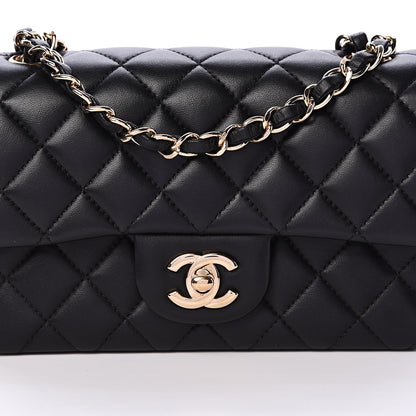 Chanel Lambskin Quilted Mini Rectangular Flap Black 7 of 10