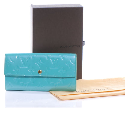 Louis Vuitton Vernis Sarah Wallet Blue Lagon 8 of 8
