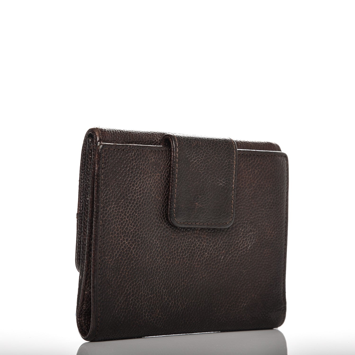 Chanel Caviar Outdoor Ligne French Wallet Brown 3 of 8