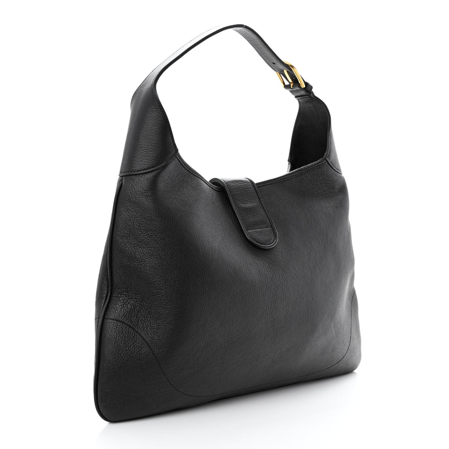 Goatskin Large Aphrodite Shoulder Bag Black