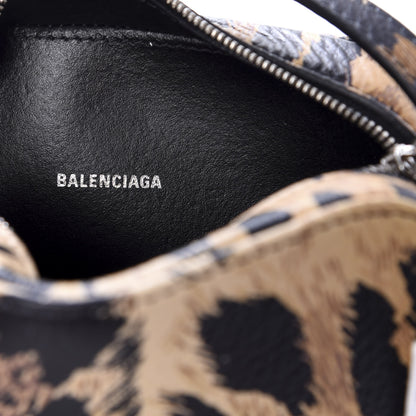 Balenciaga Calfskin Printed Leopard XS Everyday Camera Bag Beige White 5 of 10