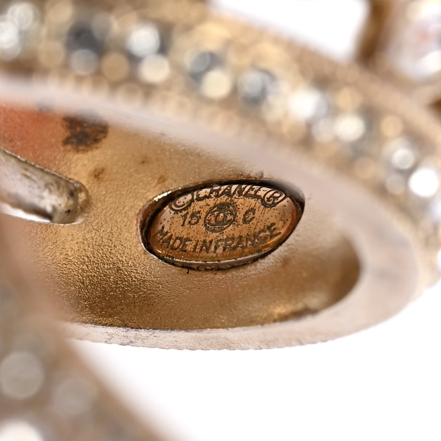 Crystal Pearl CC Ring 52/6 Gold White