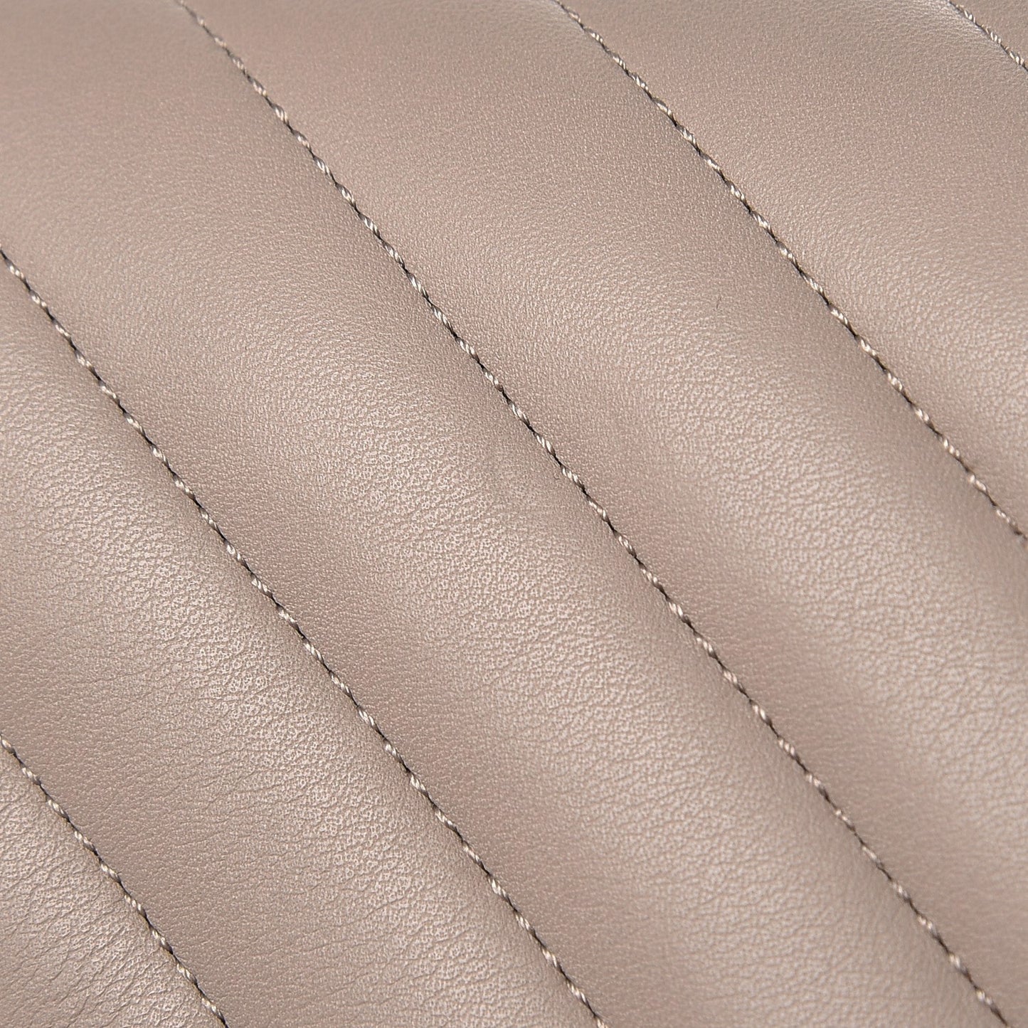 Calfskin Chevron Quilted Medium Statement Flap Grey