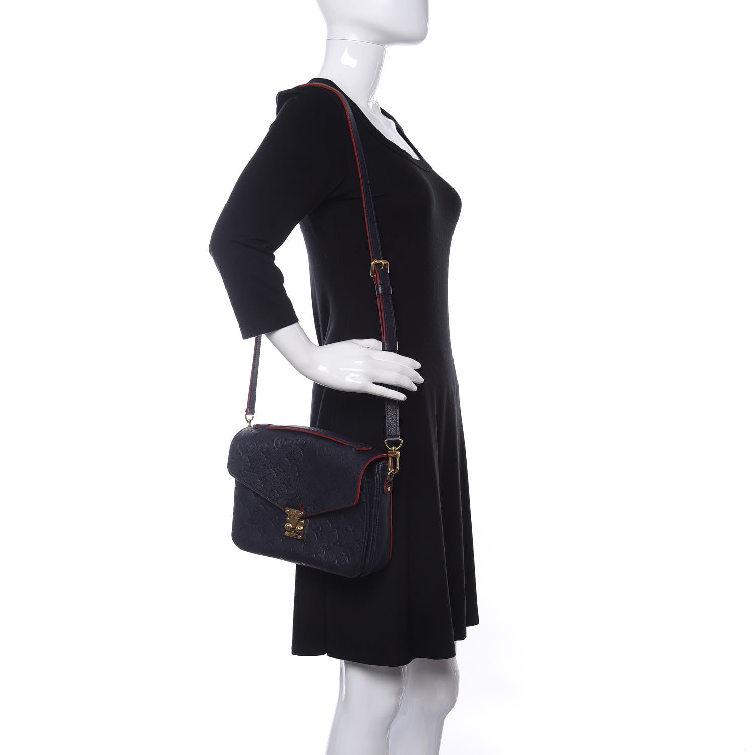 Louis Vuitton Empreinte Pochette Metis Marine Rouge 2 of 13