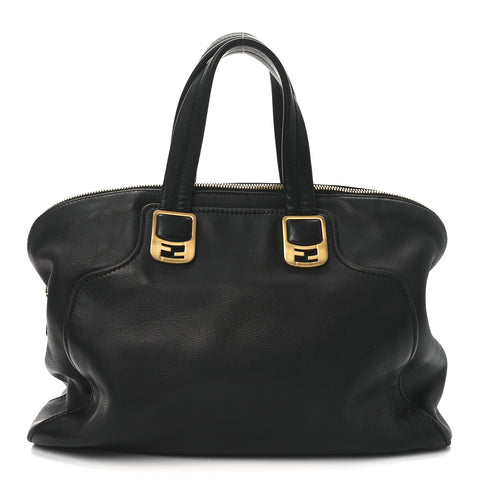 Vitello Dolce Marmol Large Chameleon Tote Black