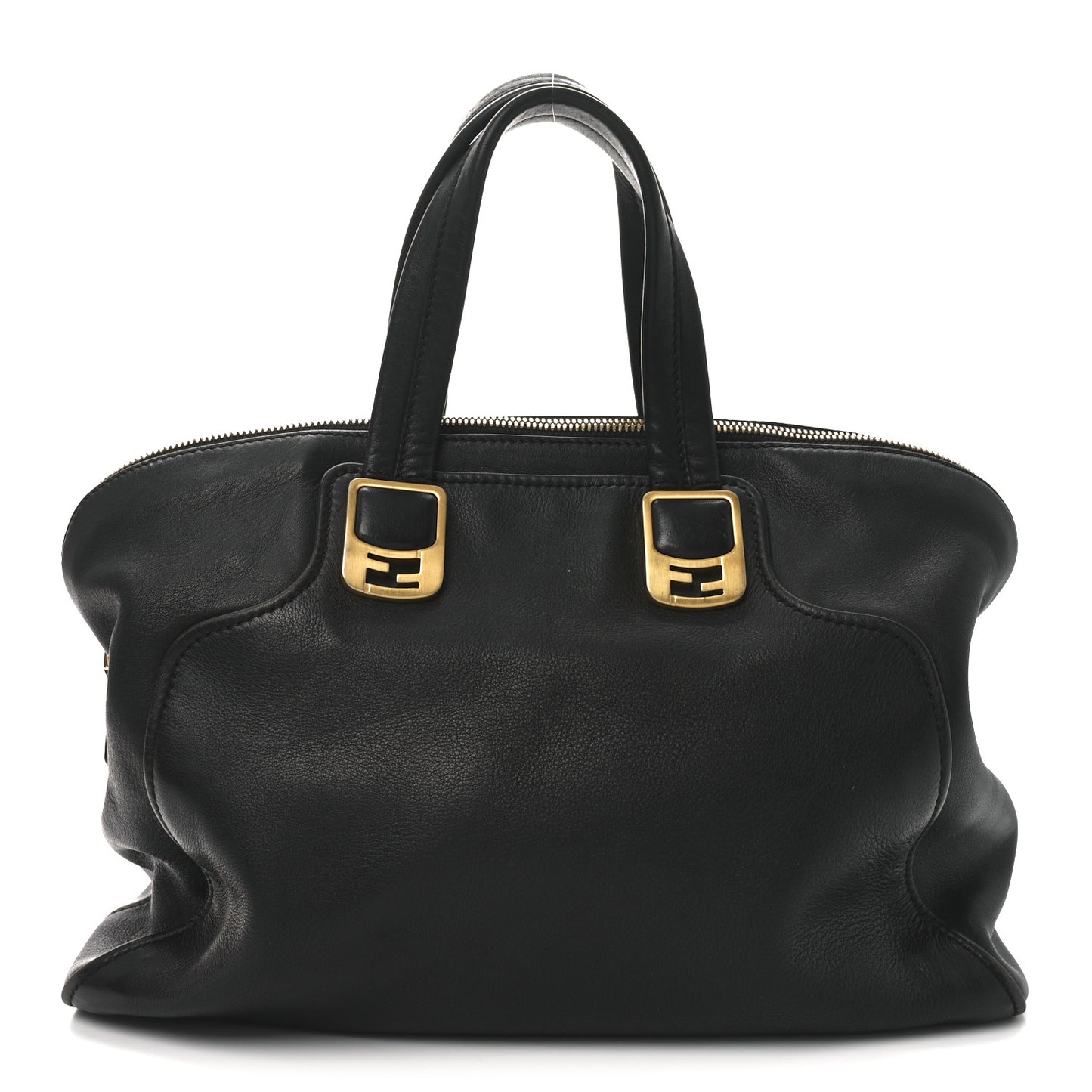 Vitello Dolce Marmol Large Chameleon Tote Black