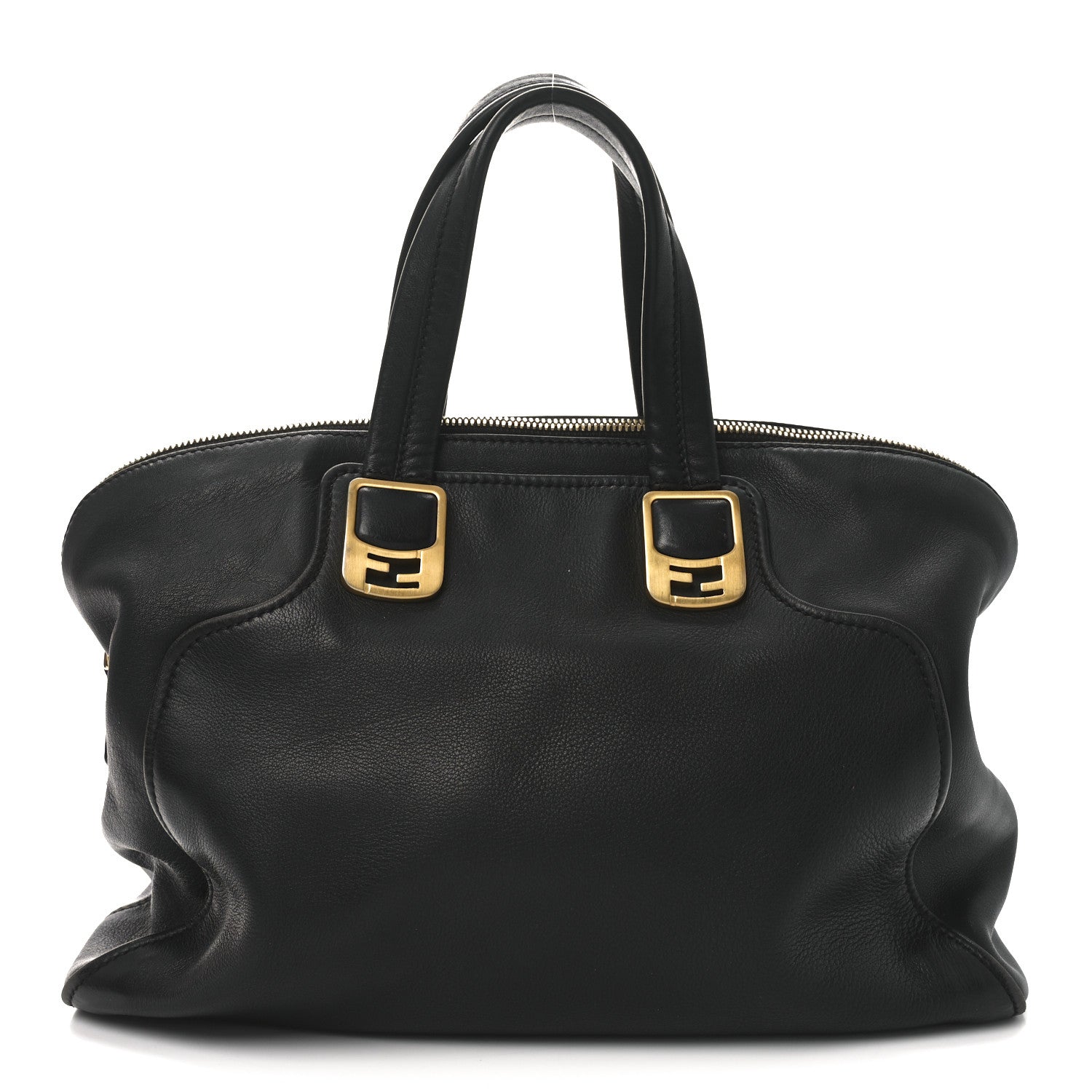 Fendi Vitello Dolce Marmol Large Chameleon Tote Black 1 of 10