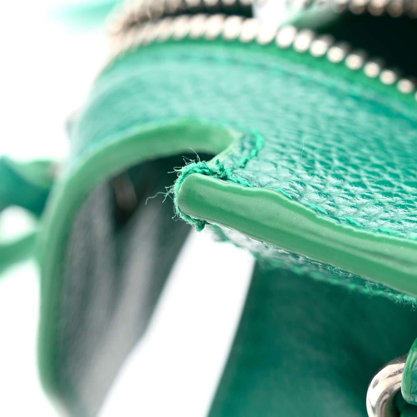 Grained Calfskin Neo Classic Silver Hardware Mini City Jade